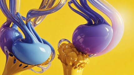 黄色い空間のアート/Art in White Spaces