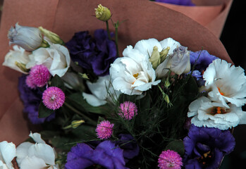 bouquet of flowers in a pot