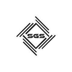 SGS logo. S G S design. White SGS letter. SGS, S G S letter logo design. Initial letter SGS linked circle uppercase monogram logo. S G S letter logo vector design.