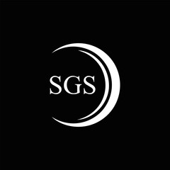 SGS logo. S G S design. White SGS letter. SGS, S G S letter logo design. Initial letter SGS linked circle uppercase monogram logo. S G S letter logo vector design.	