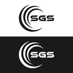 SGS logo. S G S design. White SGS letter. SGS, S G S letter logo design. Initial letter SGS linked circle uppercase monogram logo. S G S letter logo vector design.	