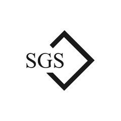 SGS logo. S G S design. White SGS letter. SGS, S G S letter logo design. Initial letter SGS linked circle uppercase monogram logo. S G S letter logo vector design.	