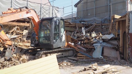 民家の解体現場
