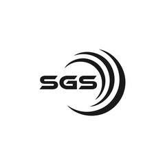 SGS logo. S G S design. White SGS letter. SGS, S G S letter logo design. Initial letter SGS linked circle uppercase monogram logo. S G S letter logo vector design.	