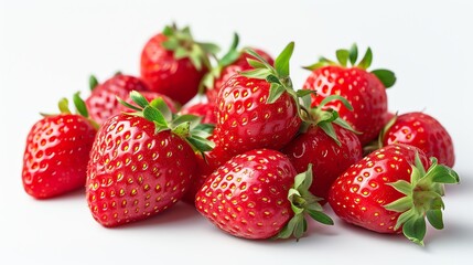 Fresh Strawberries on white background