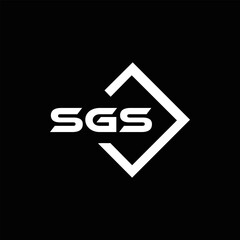 SGS logo. S G S design. White SGS letter. SGS, S G S letter logo design. Initial letter SGS linked circle uppercase monogram logo. S G S letter logo vector design.	