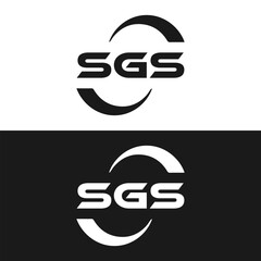 SGS logo. S G S design. White SGS letter. SGS, S G S letter logo design. Initial letter SGS linked circle uppercase monogram logo. S G S letter logo vector design.