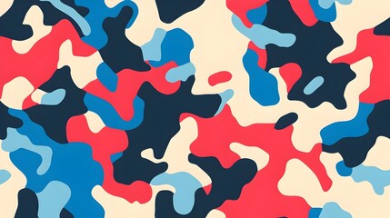 Vibrant Camouflage Inspired by US State Flag Patterns