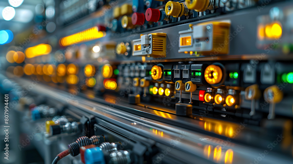 Poster efficient automation: photo realistic electrical engineer programming plcs for manufacturing systems