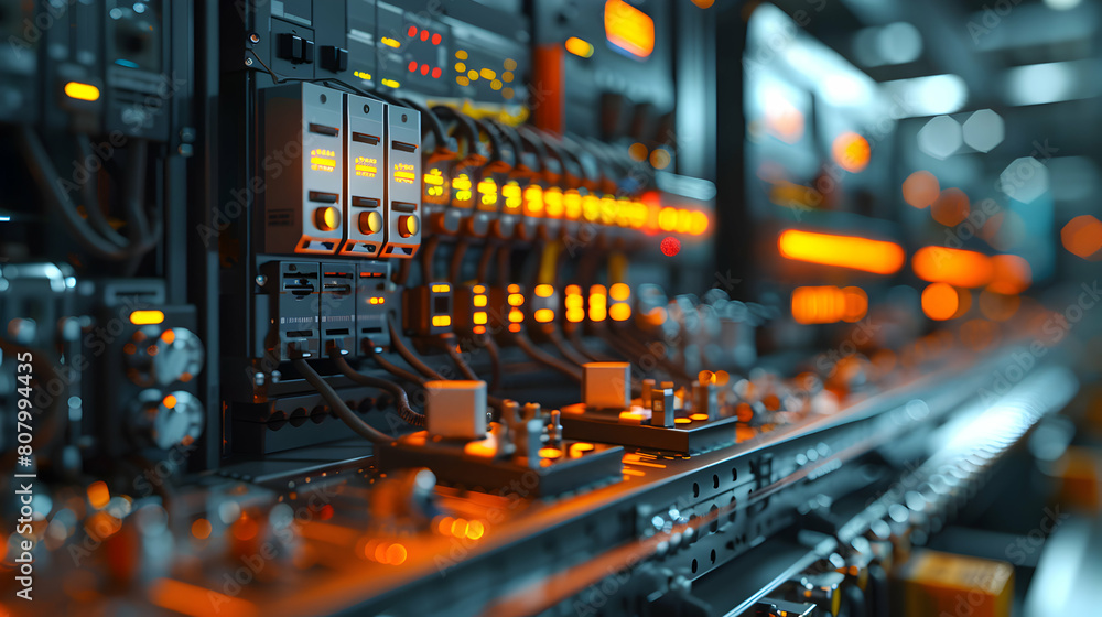 Poster digital automation: the power of a photo realistic electrical engineer programming plcs for efficien