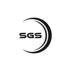 SGS logo. S G S design. White SGS letter. SGS, S G S letter logo design. Initial letter SGS linked circle uppercase monogram logo. S G S letter logo vector design.