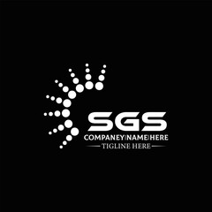 SGS logo. S G S design. White SGS letter. SGS, S G S letter logo design. Initial letter SGS linked circle uppercase monogram logo. S G S letter logo vector design.	
