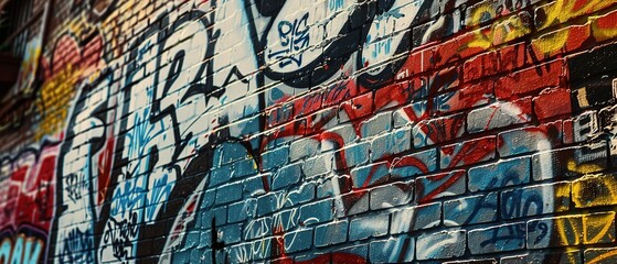 grungy artistic messy graffiti wall abstract background, Generative Ai