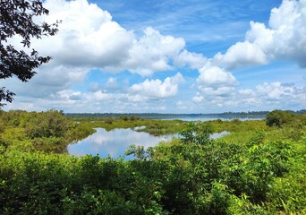 clouds over the lake