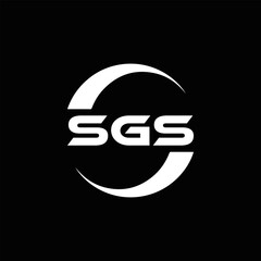 SGS logo. S G S design. White SGS letter. SGS, S G S letter logo design. Initial letter SGS linked circle uppercase monogram logo. S G S letter logo vector design.	