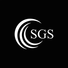 SGS logo. S G S design. White SGS letter. SGS, S G S letter logo design. Initial letter SGS linked circle uppercase monogram logo. S G S letter logo vector design.	