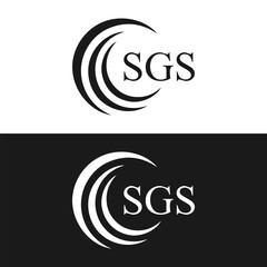 SGS logo. S G S design. White SGS letter. SGS, S G S letter logo design. Initial letter SGS linked circle uppercase monogram logo. S G S letter logo vector design.	