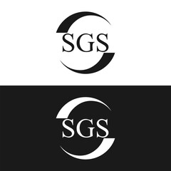 SGS logo. S G S design. White SGS letter. SGS, S G S letter logo design. Initial letter SGS linked circle uppercase monogram logo. S G S letter logo vector design.	