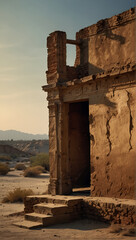 a stone archway with a view of the desert in the background Echoes of Eternity Exploring the Enigma