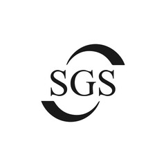 SGS logo. S G S design. White SGS letter. SGS, S G S letter logo design. Initial letter SGS linked circle uppercase monogram logo. S G S letter logo vector design.	