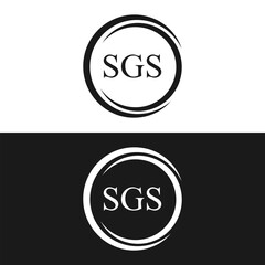SGS logo. S G S design. White SGS letter. SGS, S G S letter logo design. Initial letter SGS linked circle uppercase monogram logo. S G S letter logo vector design.	