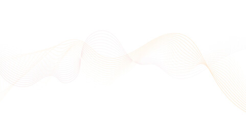 Abstract orange wavy lines Digital frequency track equalizer background. Curved wave smooth stripe seamless pattern. Wave lines created using blend tool. graphic design template banner business wave