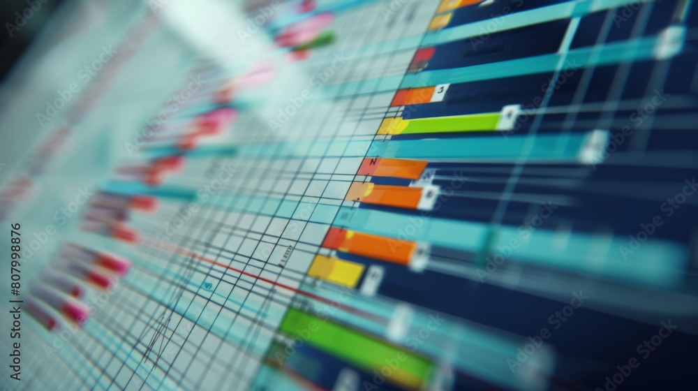 Poster A Gantt chart outlining project timelines and milestones, aiding in project management