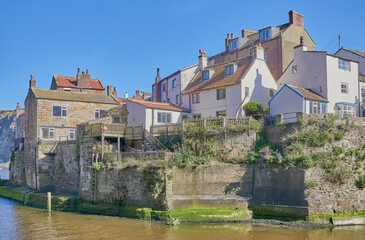 Staithes coastal fishing village Yorkshire