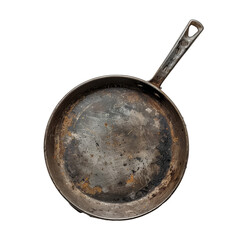 A pan is shown with a lot of rust on it