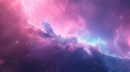 Obraz premium A colorful galaxy with orange and blue swirls