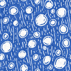 Soft blu water bubbles circle dot seamless texture pattern. Beachy circles like a organic wet pool droplet background for summer design repeat tile. 