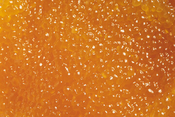 Fresh pike caviar as background, top view