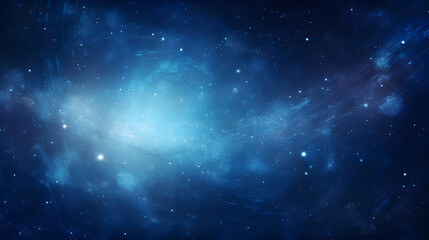 Digital galaxy in blue with stars and spirals in space graphic poster web page PPT background