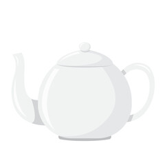 Vector illustration of tea kettle on transparent background