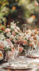 Rustic Elegance, Fine Art Wedding Table Garden Setup