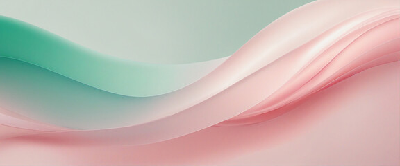 Soft gradient Banner with Smooth Blurred green pink pastel colors