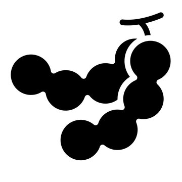 black grapes bunch simple icon clip art preview