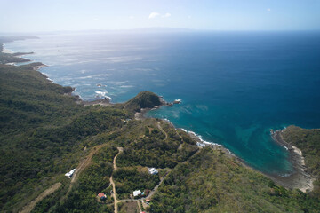 Ocean coastline aerial view
