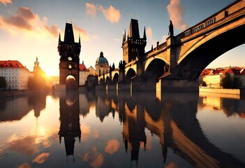 Obraz premium charles bridge city