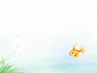 A dynamic shot of a goldfish jumping out of water, conveying motion and energy, great for active and lively stock photos with a playful theme