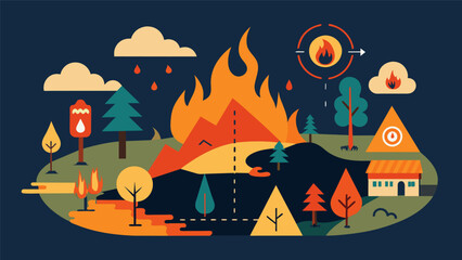 Obraz premium A prediction of a deadly wildfire season ahead with dry hot conditions and potential evacuations..