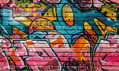 Obraz premium Seamless graffiti texture