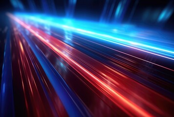 High-Speed Motion Blur Light Trails Background