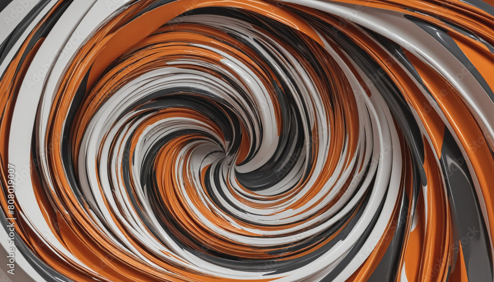 Fototapete dynamic three-dimensional swirling layers design with abstract depth and movement
