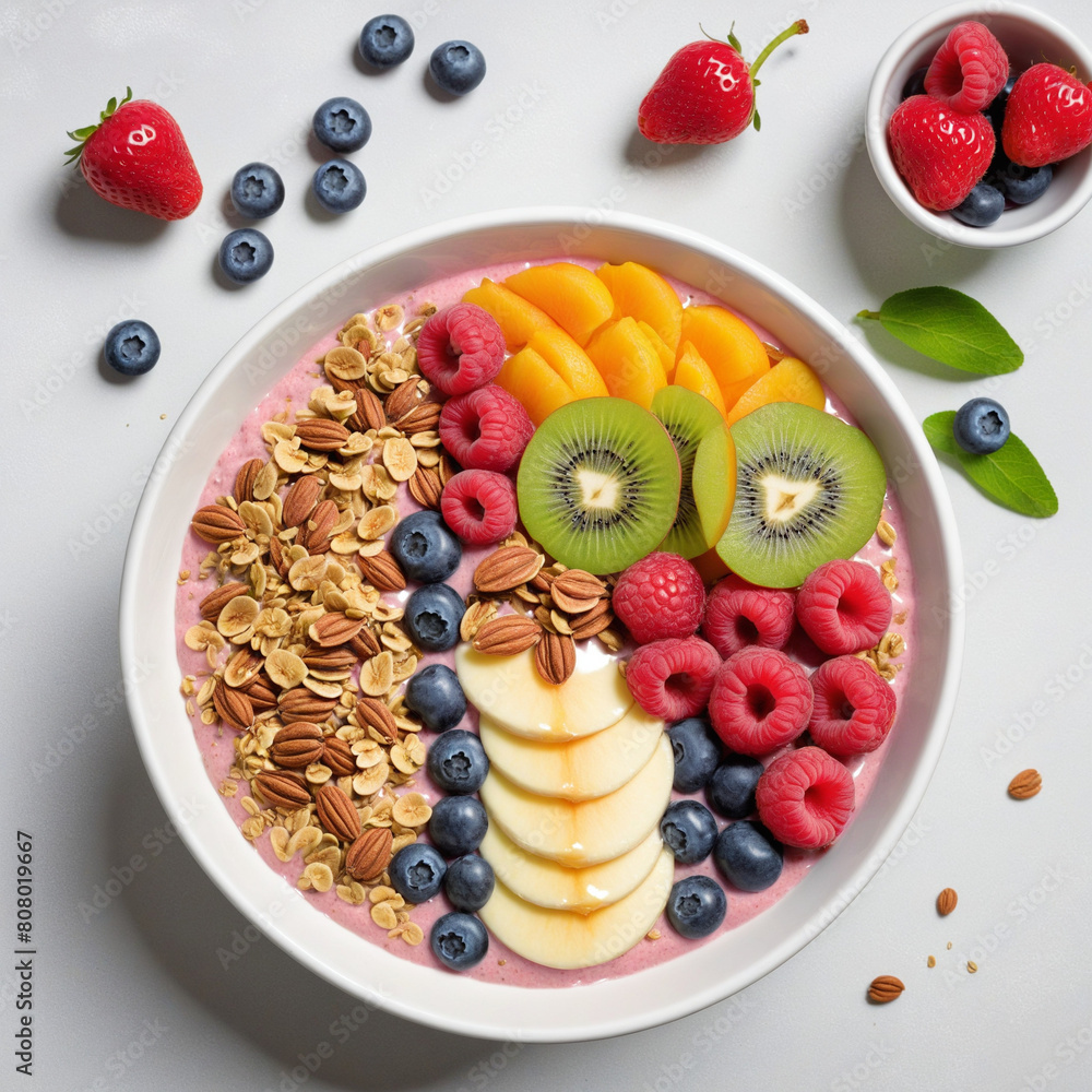 Aufkleber artificial intelligence uses generative technology to create healthy breakfast bowls packed with fre