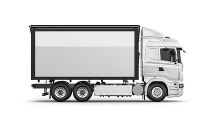 Truck Camion Mockup: 3D Rendering on Isolated Background