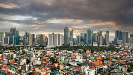 Aerial view of Makati. It is highly urbanized city in the National Capital Region of the Philippines