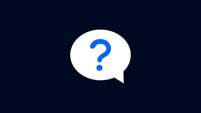 question mark icon sign symbol icon and asking icon animation