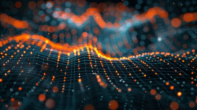 A scatter plot mapping data points to analyze correlations and patterns