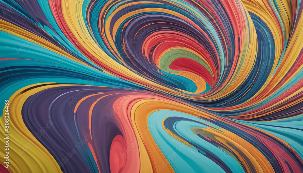 Poster dynamic generative design: a seamlessly flowing tapestry of vibrant colors and fluid shapes